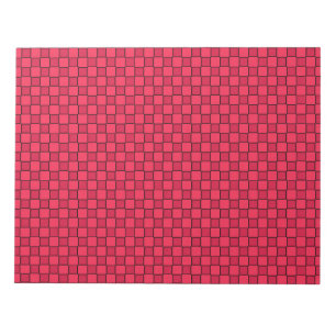 Red Black Chequerboard Notepad