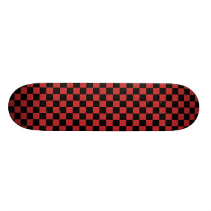 Red & Black Chequerboard Skateboard