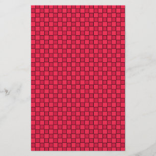 Red Black Chequerboard Stationery