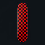 Red Black Chequered Check Pattern Skateboard<br><div class="desc">Red and Black Check Chequered Geometric Squares Pattern Design</div>