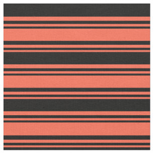 Red & Black Coloured Lined/Striped Pattern Fabric