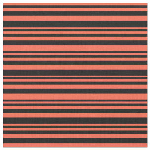 Red & Black Coloured Pattern of Stripes Fabric