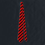 Red/Black Diagonal Stripes Tie<br><div class="desc">A bright red and black pattern of diagonal stripes.</div>