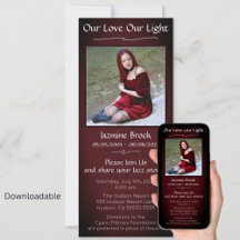 Red & Black Digital Memorial Invitation