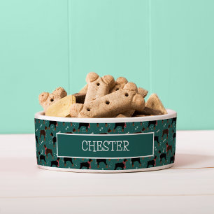 Red & Black Dobermans in Scarves Winter Pattern