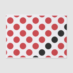 Red & Black Dots Pattern + your background Tissue Paper