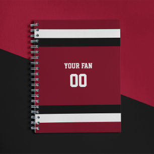 Red & Black Football Team Spiral Notebook