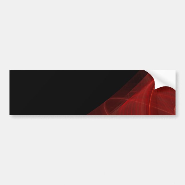 Red & Black Fractal Background Bumper Sticker (Front)