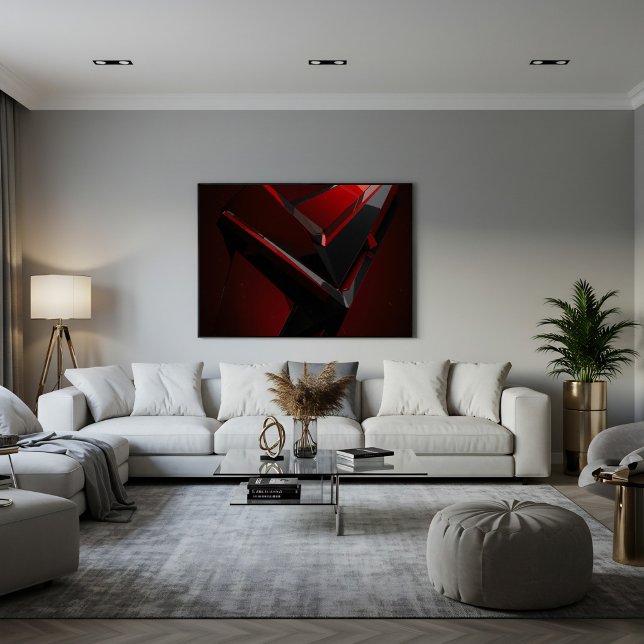 Red Black Geometric Abstract Shard Poster (Creator Uploaded)