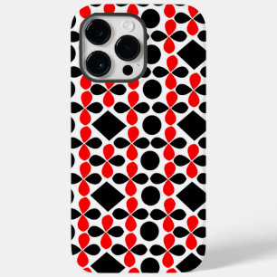 Red Black Geometric  Case-Mate iPhone 14 Pro Max Case