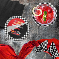 Red | Black Go Kart Racing Birthday