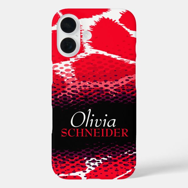 Red black graphic animal print  Case-Mate iPhone case (Back)