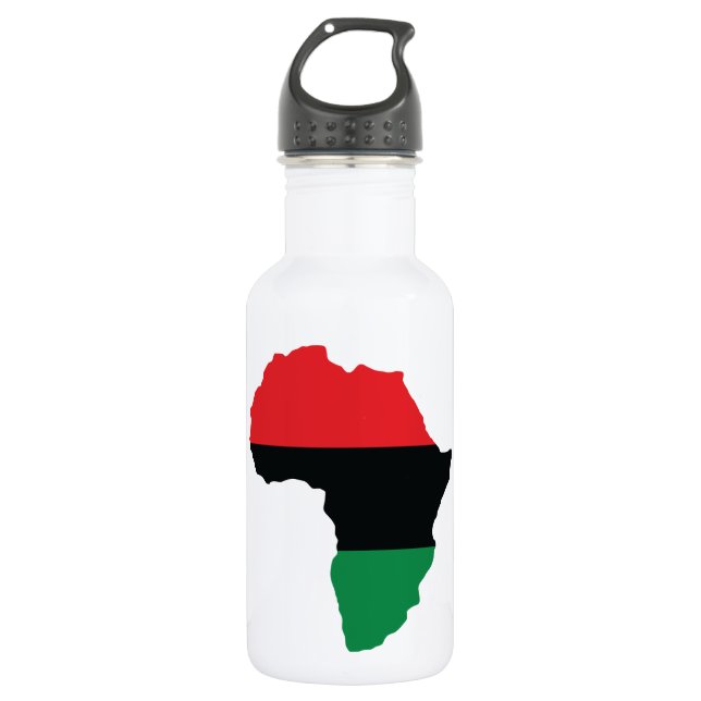 Red, Black & Green Africa Flag 532 Ml Water Bottle (Front)