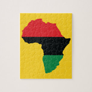 Red, Black & Green Africa Flag Jigsaw Puzzle
