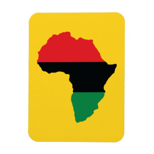 Red, Black & Green Africa Flag Magnet