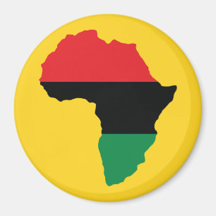 Red, Black & Green Africa Flag Magnet