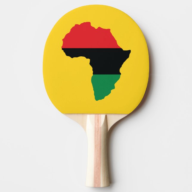 Red, Black & Green Africa Flag Ping Pong Paddle (Front)