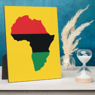 Red, Black & Green Africa Flag Plaque