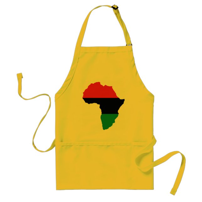 Red, Black & Green Africa Flag Standard Apron (Front)