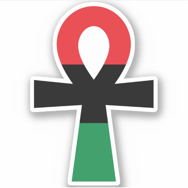 Red, Black & Green Ankh (Front)