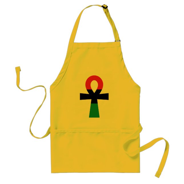 Red, Black & Green Ankh Standard Apron (Front)