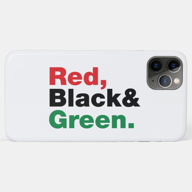 Red, Black & Green. Case-Mate iPhone Case (Back (Horizontal))
