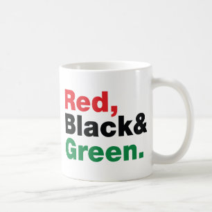 Red, Black & Green. Coffee Mug