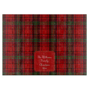 Red Black Green Cosy Plaids Cutting Board
