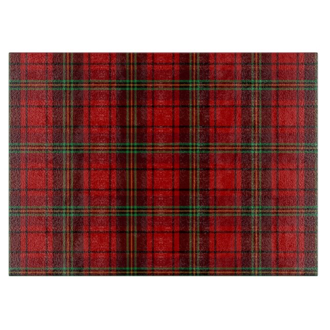 Red Black Green Cosy Plaids  Cutting Board (Front)