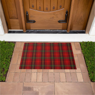 Red Black Green Cosy Plaids Doormat