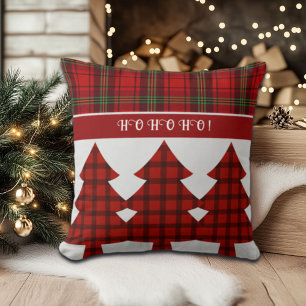 Red Black Green Cosy Tartan Cushion