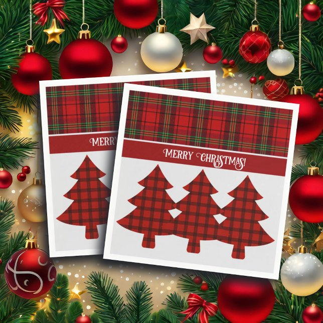 Red Black Green Cosy Tartan Napkin (Creator Uploaded)