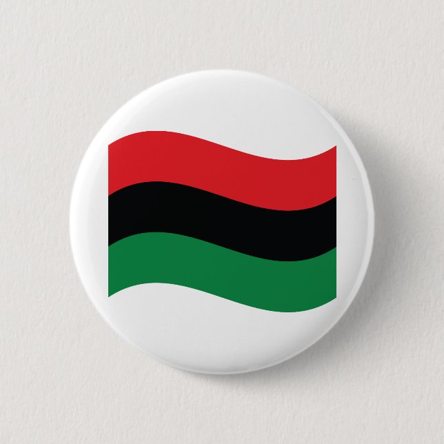 Red, Black & Green Flag 6 Cm Round Badge (Front)
