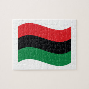 Red, Black & Green Flag Jigsaw Puzzle