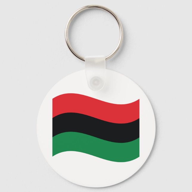 Red, Black & Green Flag Key Ring (Front)