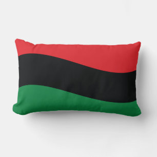 Red, Black & Green Flag Lumbar Cushion