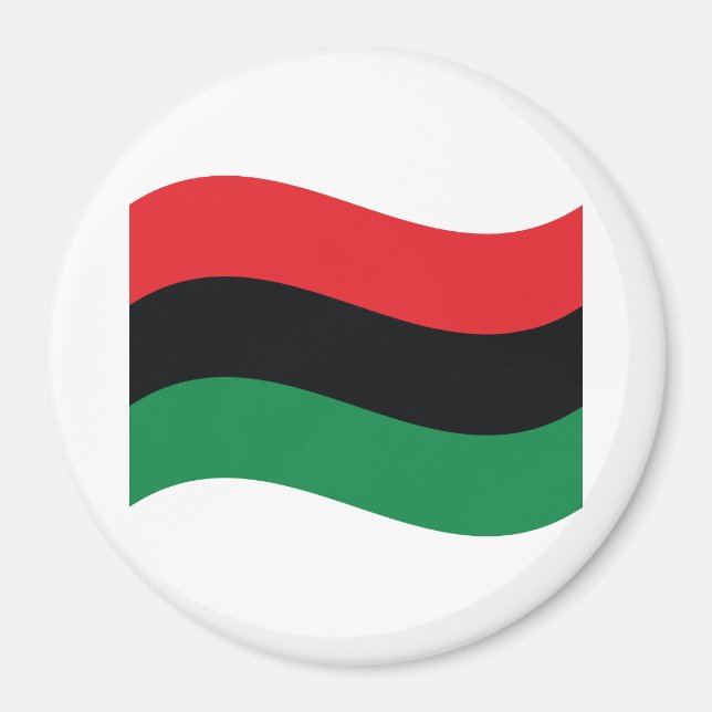 Red, Black & Green Flag Magnet (Front)