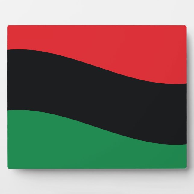 Red, Black & Green Flag Plaque (Front)