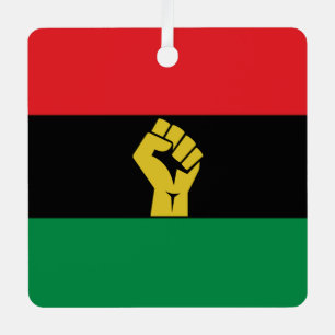 Red Black + Green Ornament