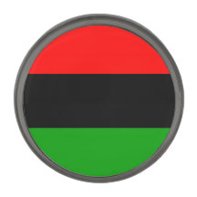 Red, Black, Green Pan African Flag Gunmetal