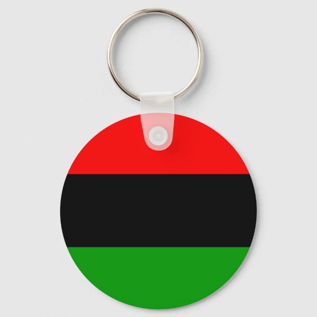 Red, Black, Green Pan African Flag Key Ring (Front)