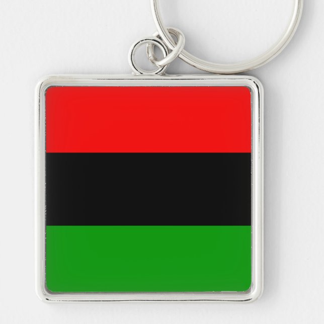 Red, Black, Green Pan African Flag Key Ring (Front)