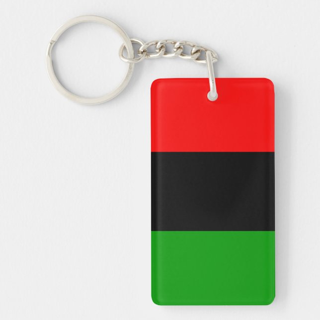 Red, Black, Green Pan African Flag Key Ring (Front)