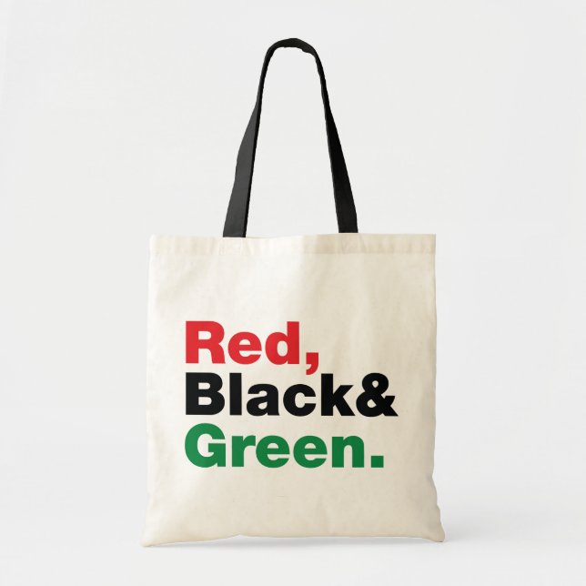 Red, Black & Green. Tote Bag (Front)