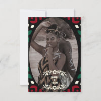 Red Black Green Tribal African Wedding