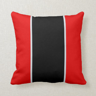 Red Black Grey Throw Pillow