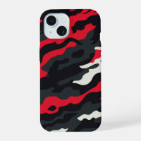 Red Black Grey White Camouflage Camo Pattern