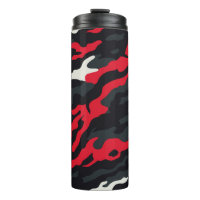 Red Black Grey White Camouflage Camo Pattern