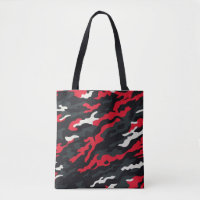 Red Black Grey White Camouflage Camo Pattern