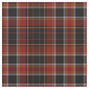 Red Black Grey Yellow Tartan Plaid Fabric